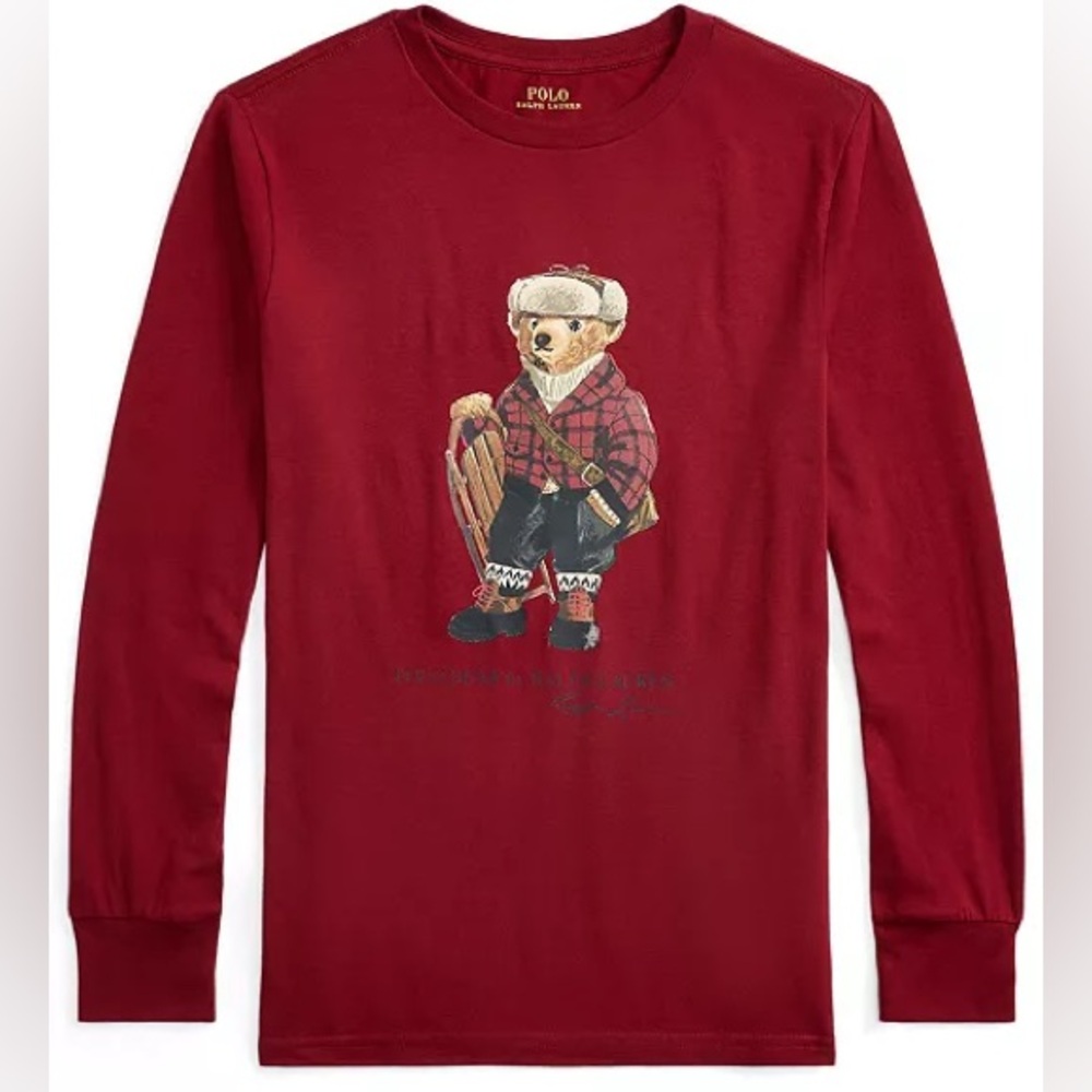 Polo Bear Cotton Long-Sleeve Tee